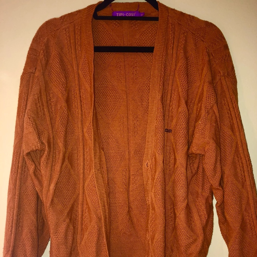 Autumn Cardigan, burnt orange, perfect to layer when it gets a bit cold!